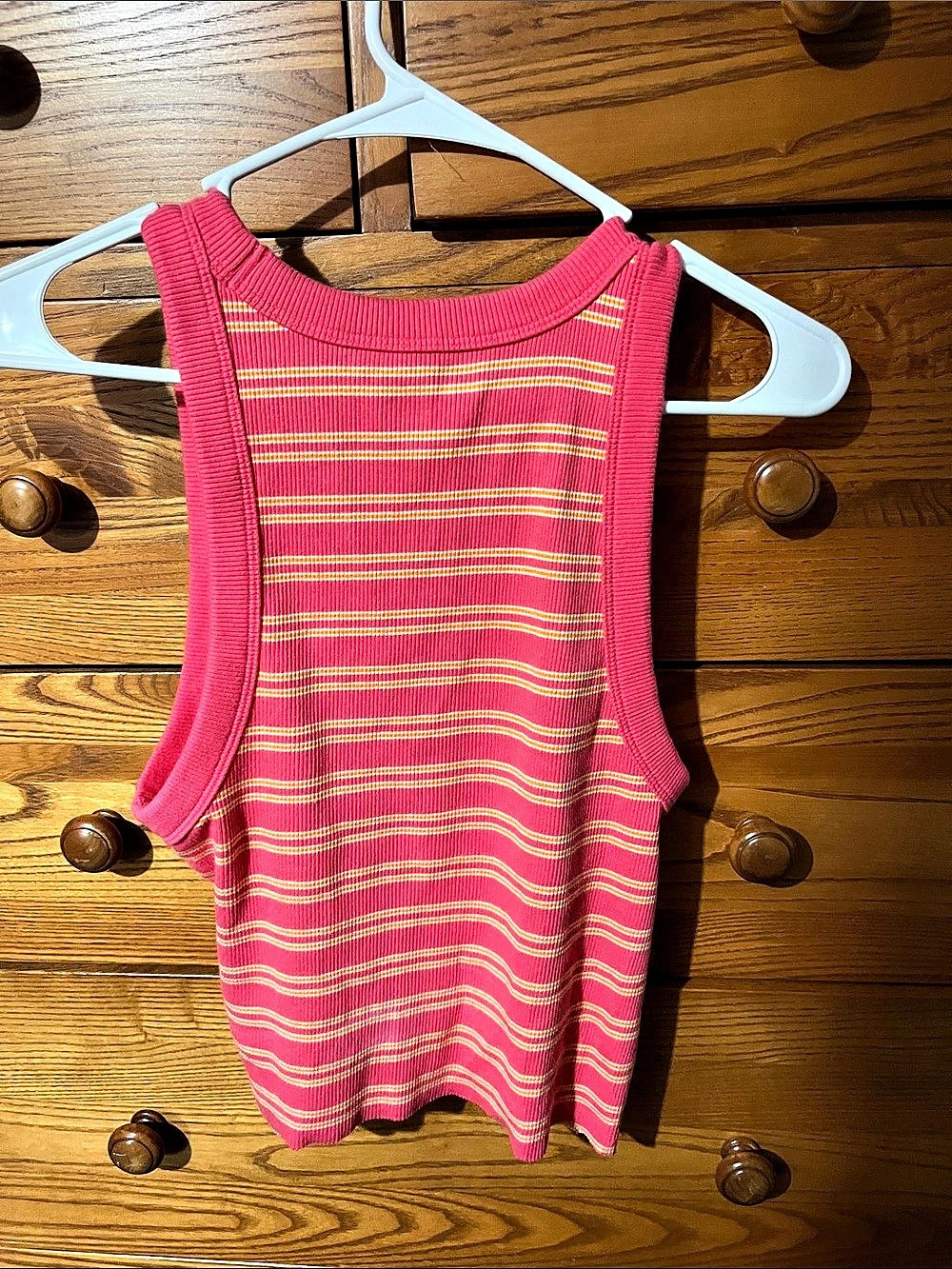 Aerie Striped Tank Top in Pink & Yellow Size Medium Like New